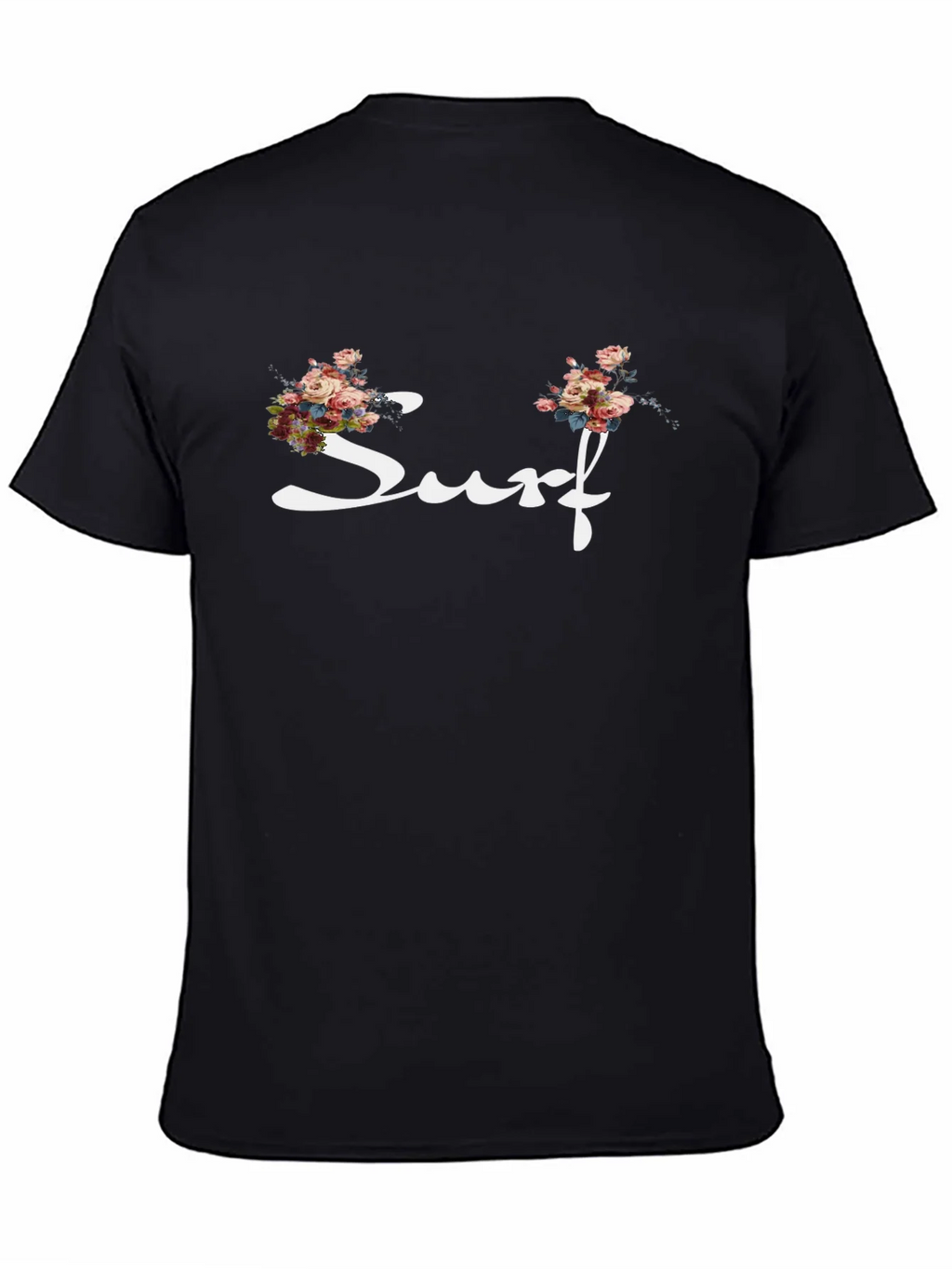 Floral Surf Graphic Tee - Stylish Mens Black T-Shirt product image 4