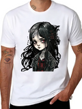 Gothic Doll Graphic Tee - Unisex Black T-Shirt product image 1