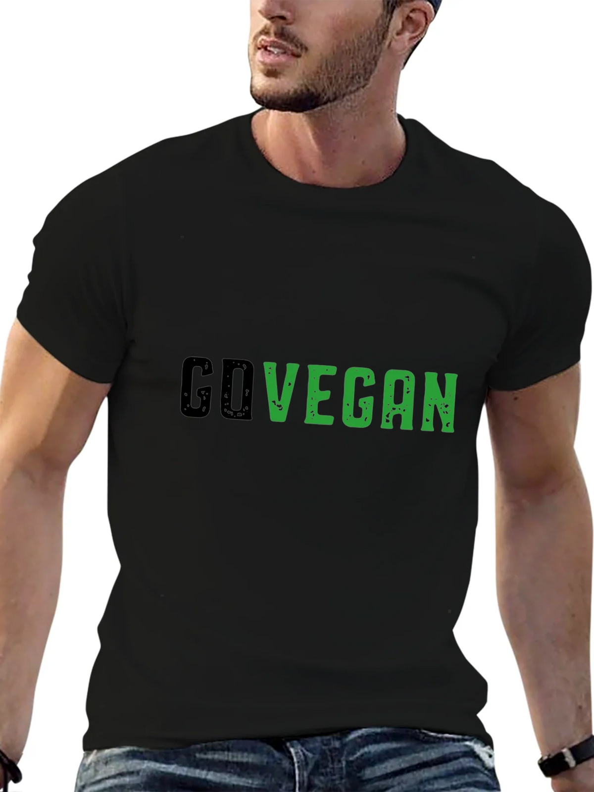 Go Vegan Black Tee - Stylish Statement Shirt product image 6