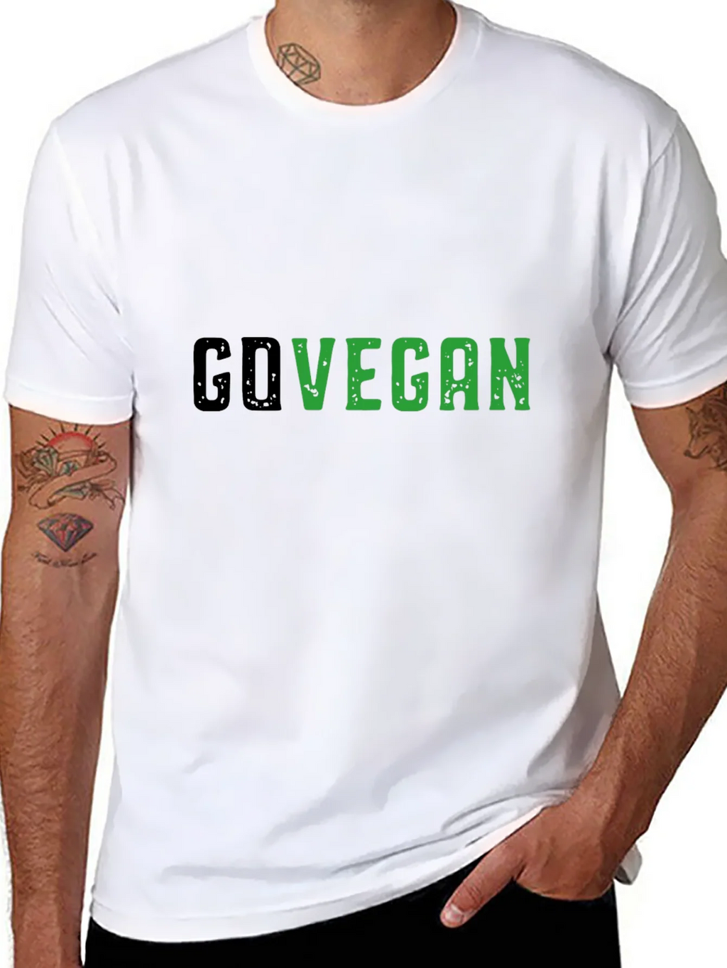 Go Vegan Black Tee - Stylish Statement Shirt product image 7