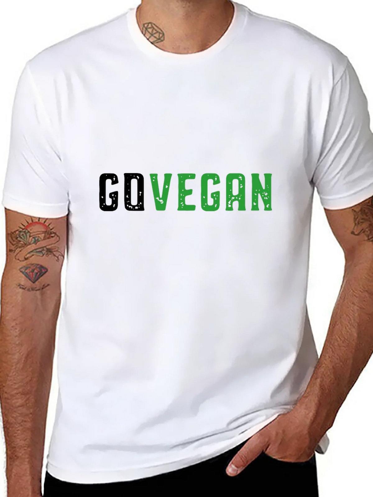 Go Vegan Black Tee - Stylish Statement Shirt product image 7