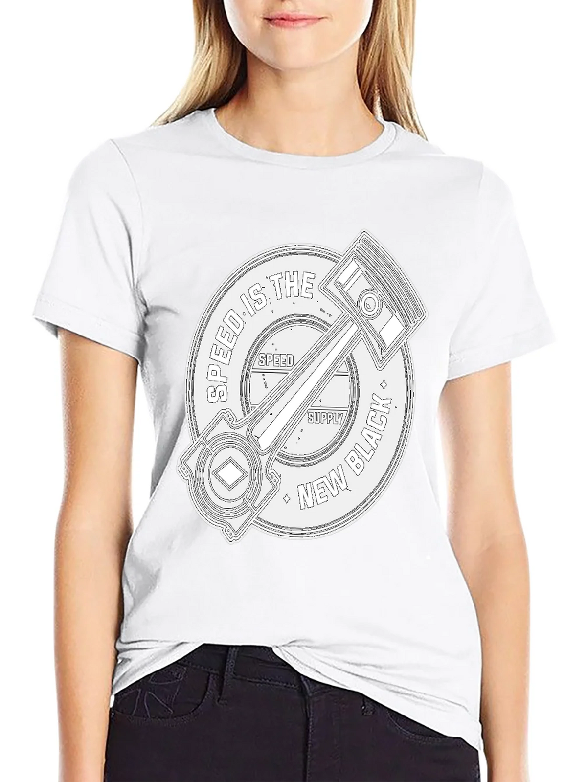 Speed Supply Black Piston Graphic Tee product image 8
