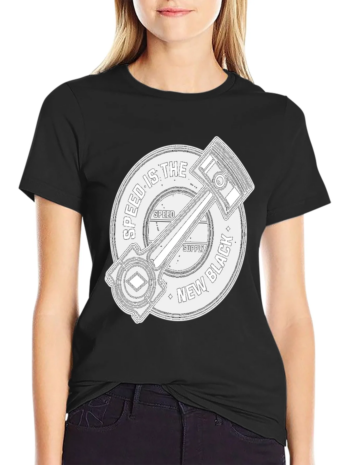 Speed Supply Black Piston Graphic Tee product image 2