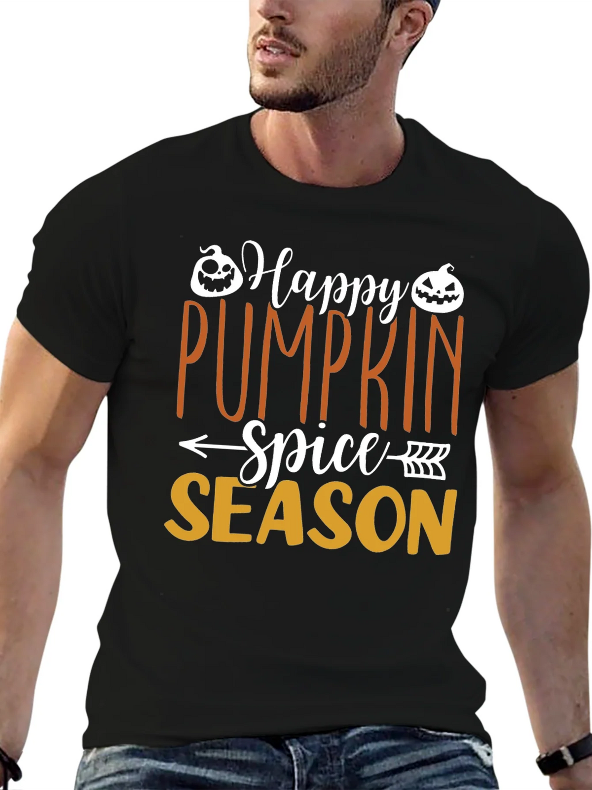 Happy Pumpkin Spice Season Black T-Shirt product image 6