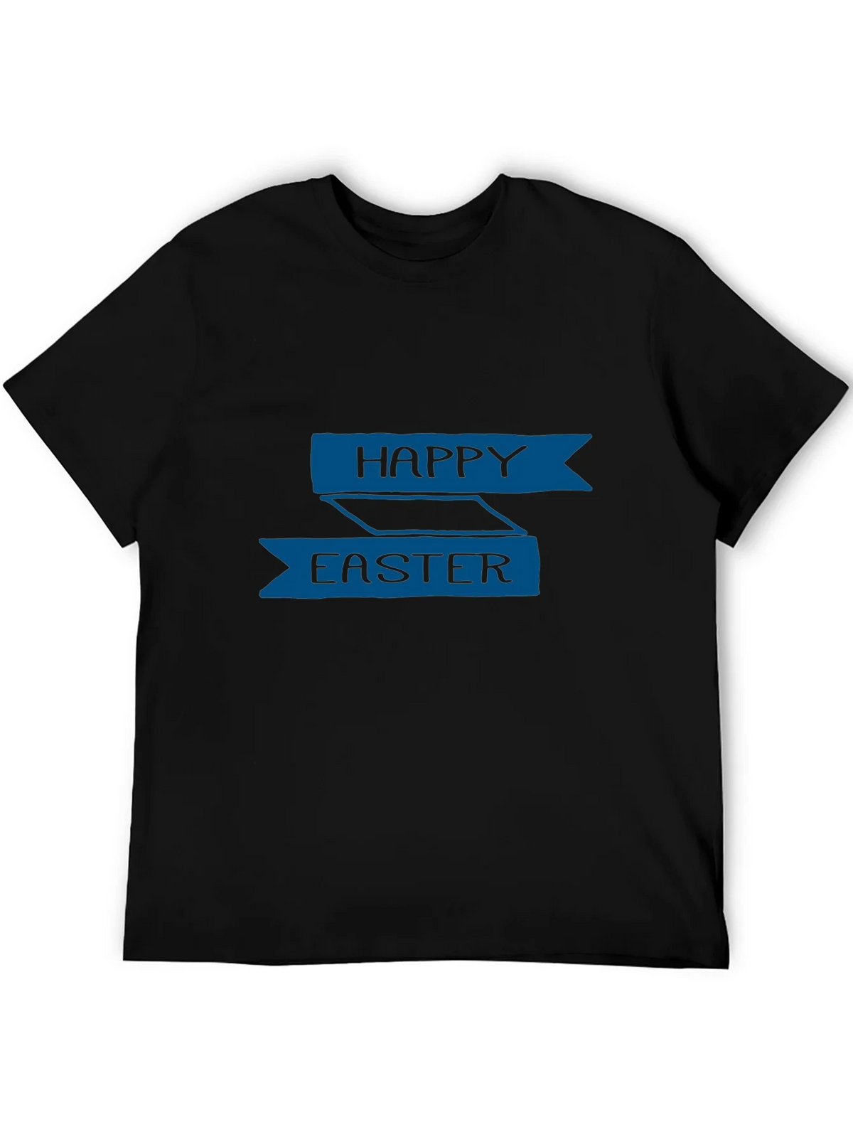Happy Easter Black T-Shirt | Festive Holiday Apparel product image 5