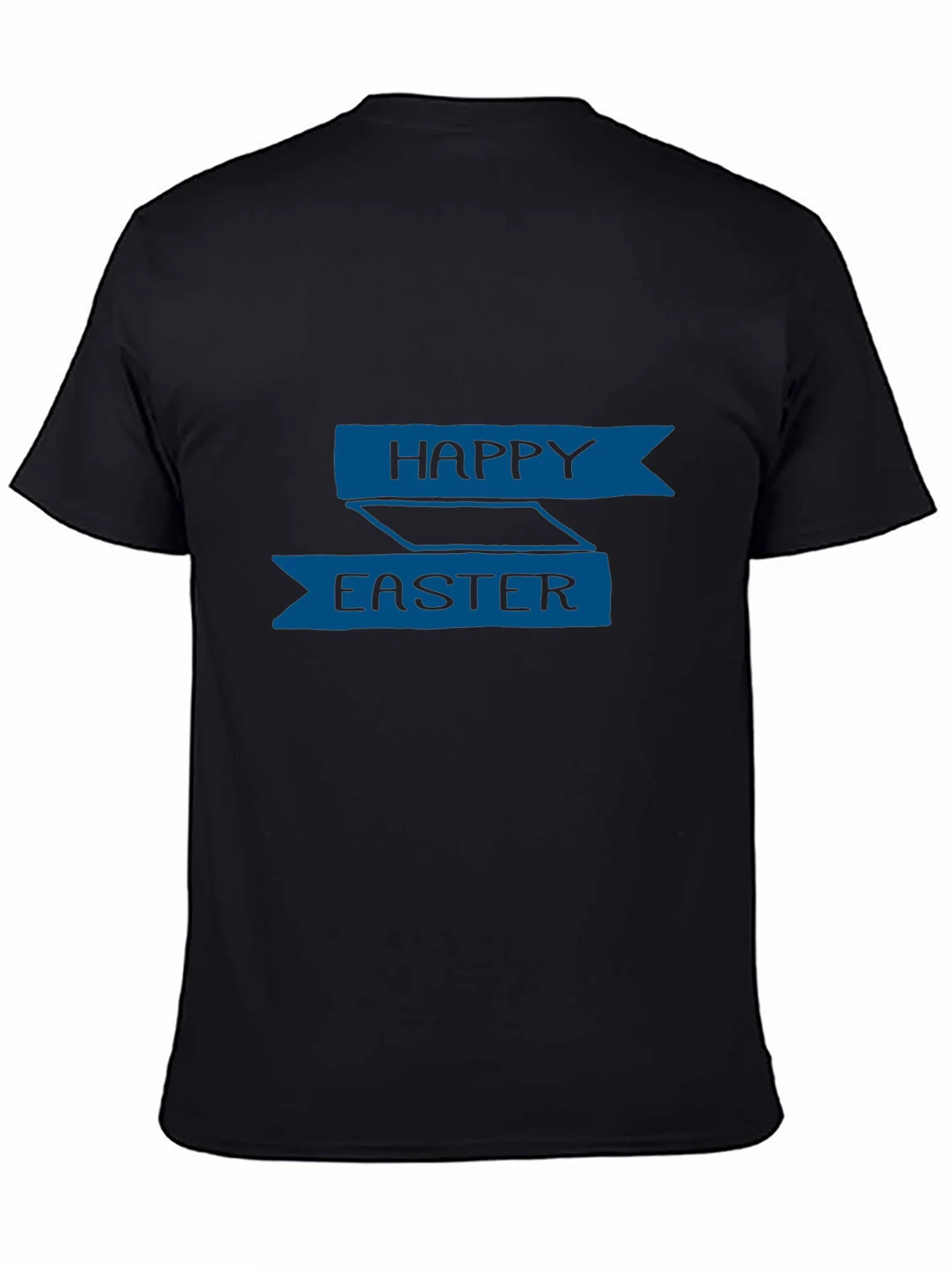 Happy Easter Black T-Shirt | Festive Holiday Apparel product image 4