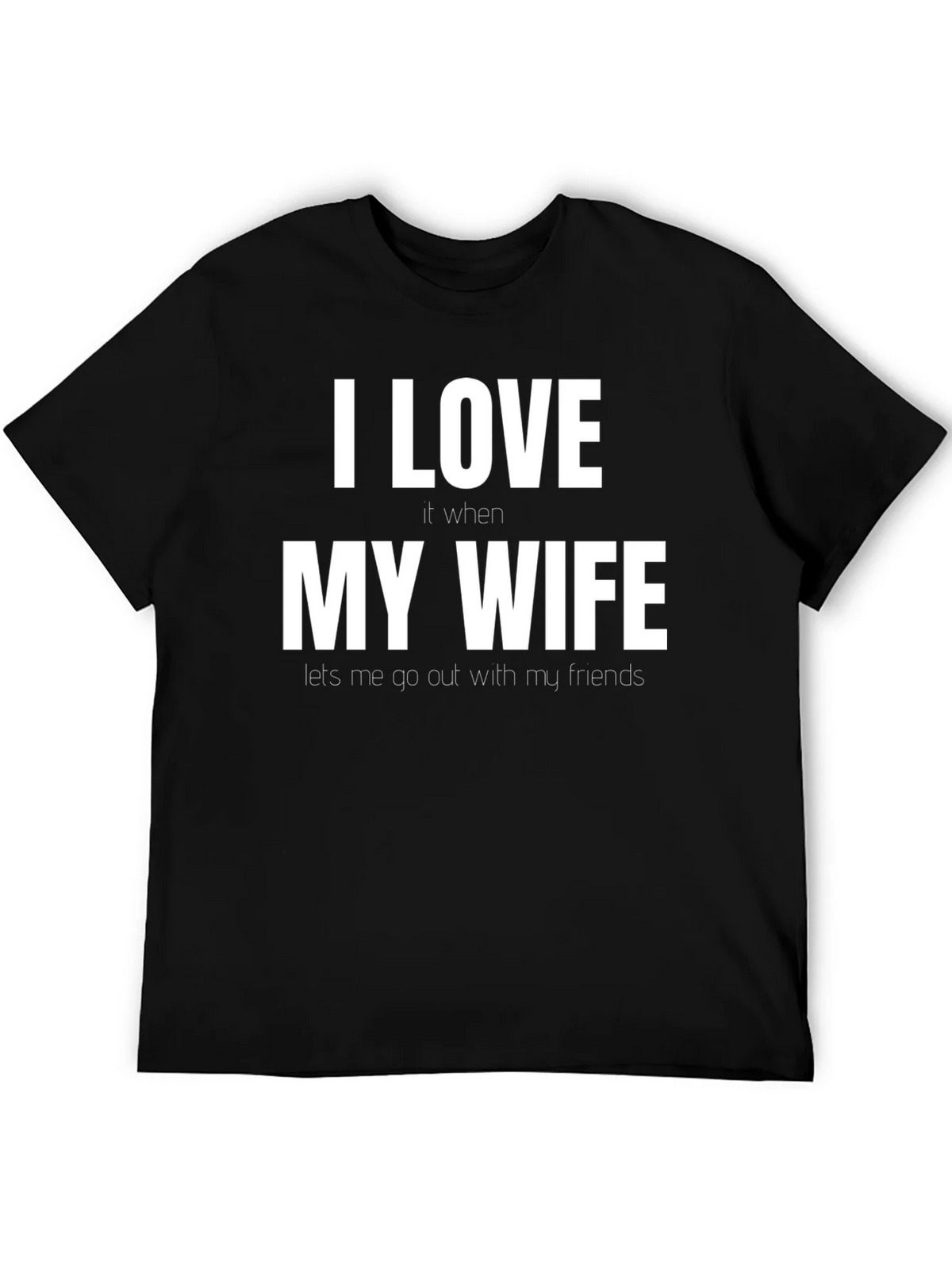 Funny I Love My Wife Graphic Tee - Black Cotton T-Shirt product image 5