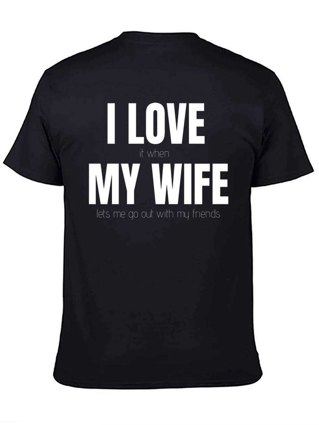Funny I Love My Wife Graphic Tee - Black Cotton T-Shirt product image 4
