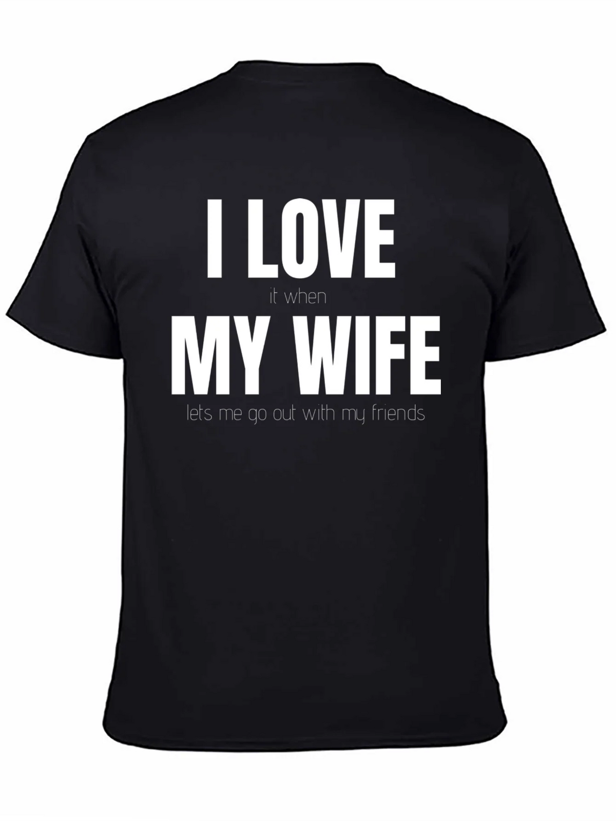Funny I Love My Wife Graphic Tee - Black Cotton T-Shirt product image 4