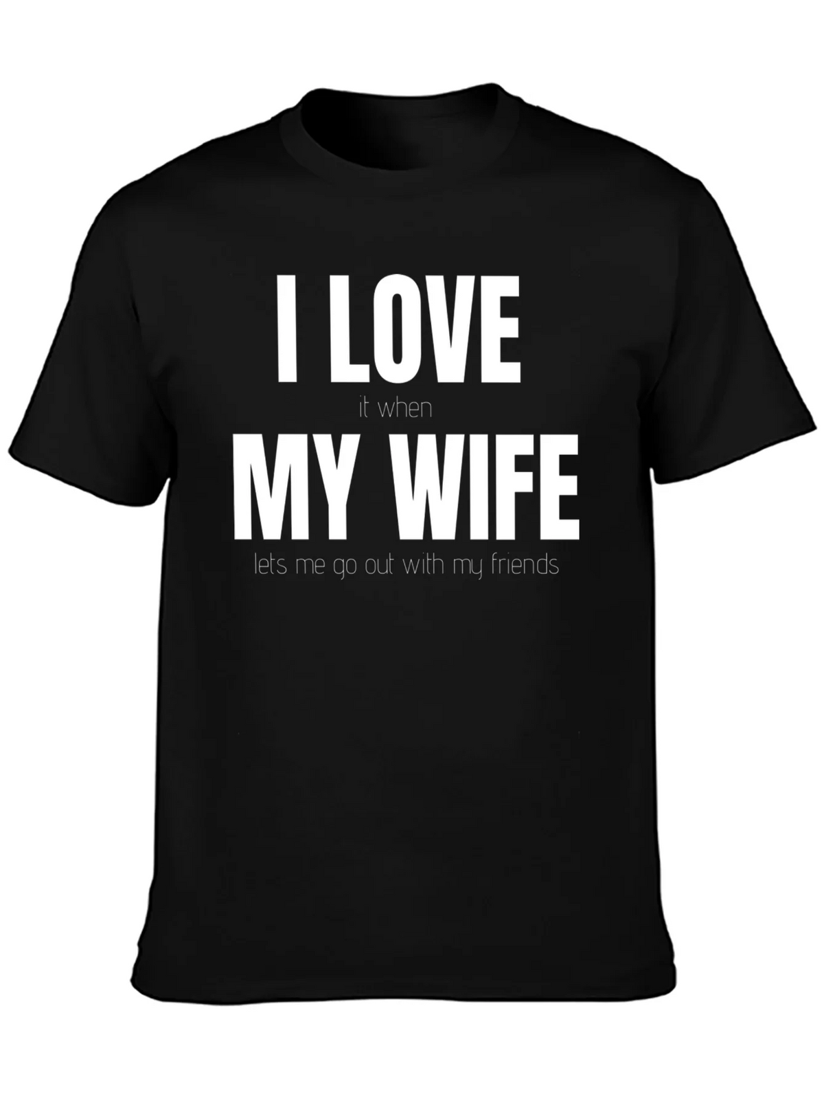 Funny I Love My Wife Graphic Tee - Black Cotton T-Shirt product image 3