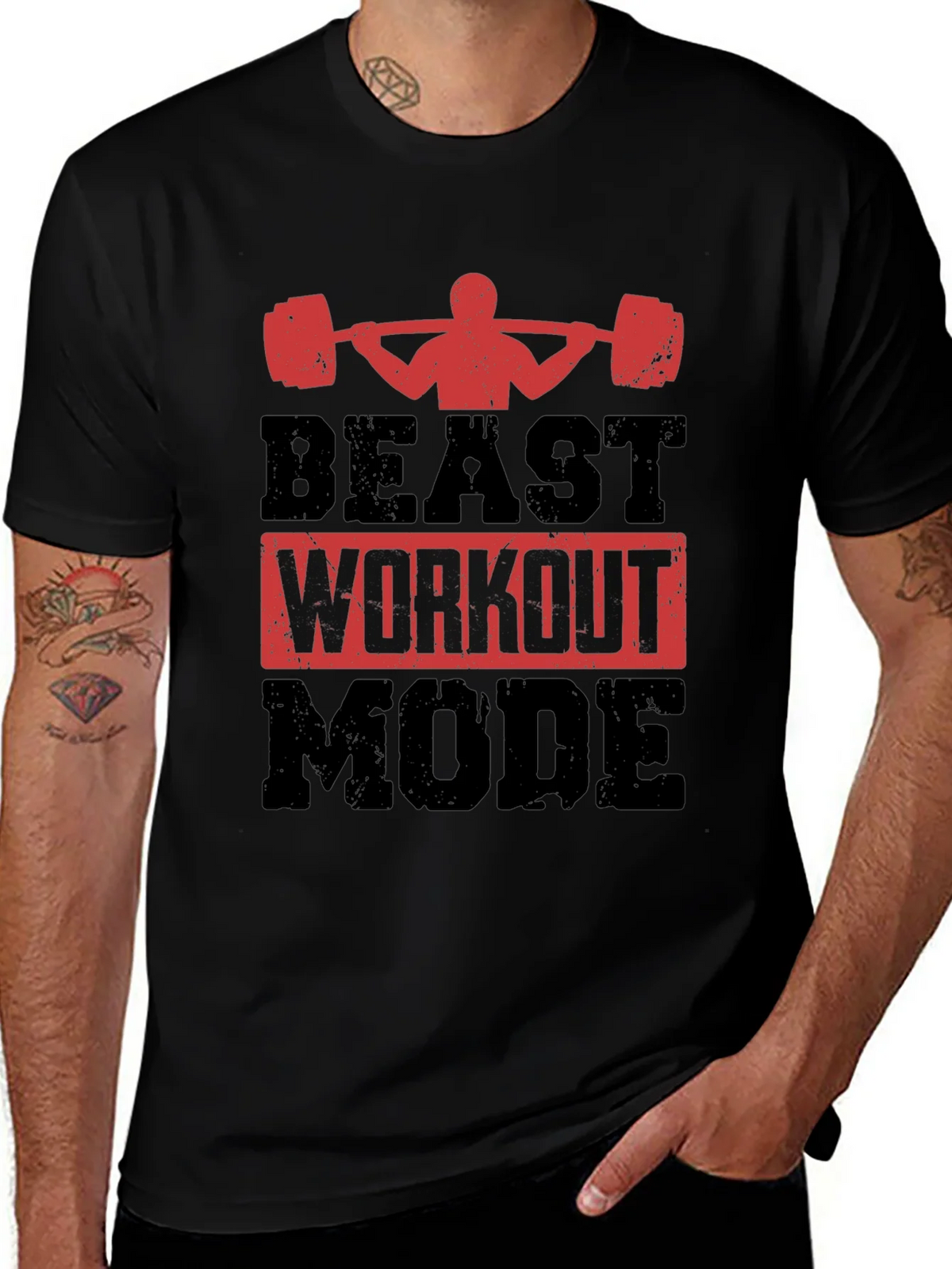 Beast Workout Mode T-Shirt - Gym Motivation product image 1