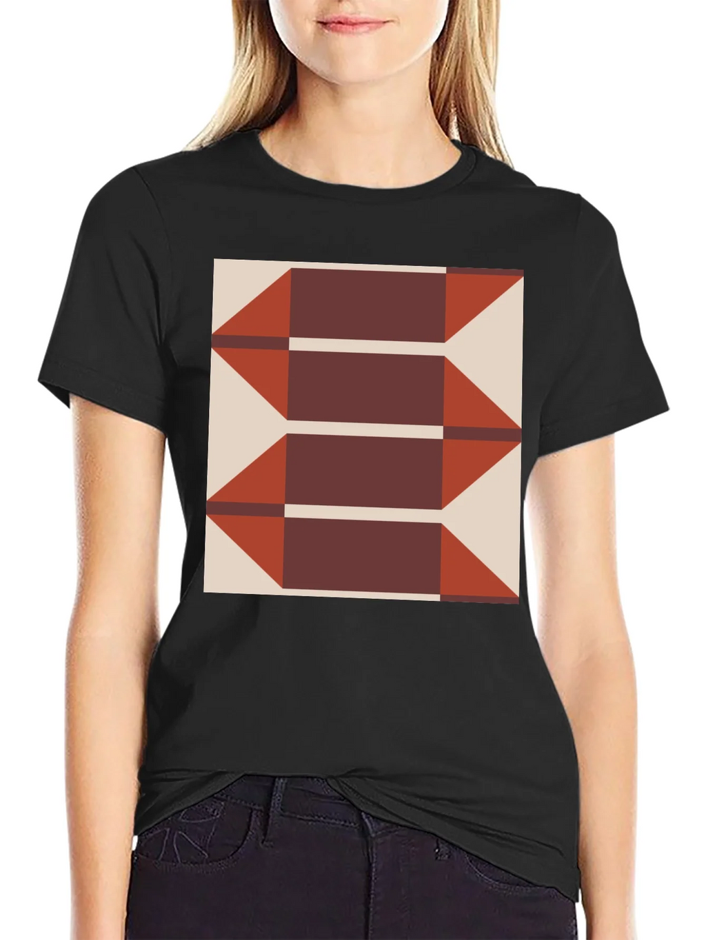 Geometric Arrows Graphic Tee - Modern Print T-Shirt product image 2