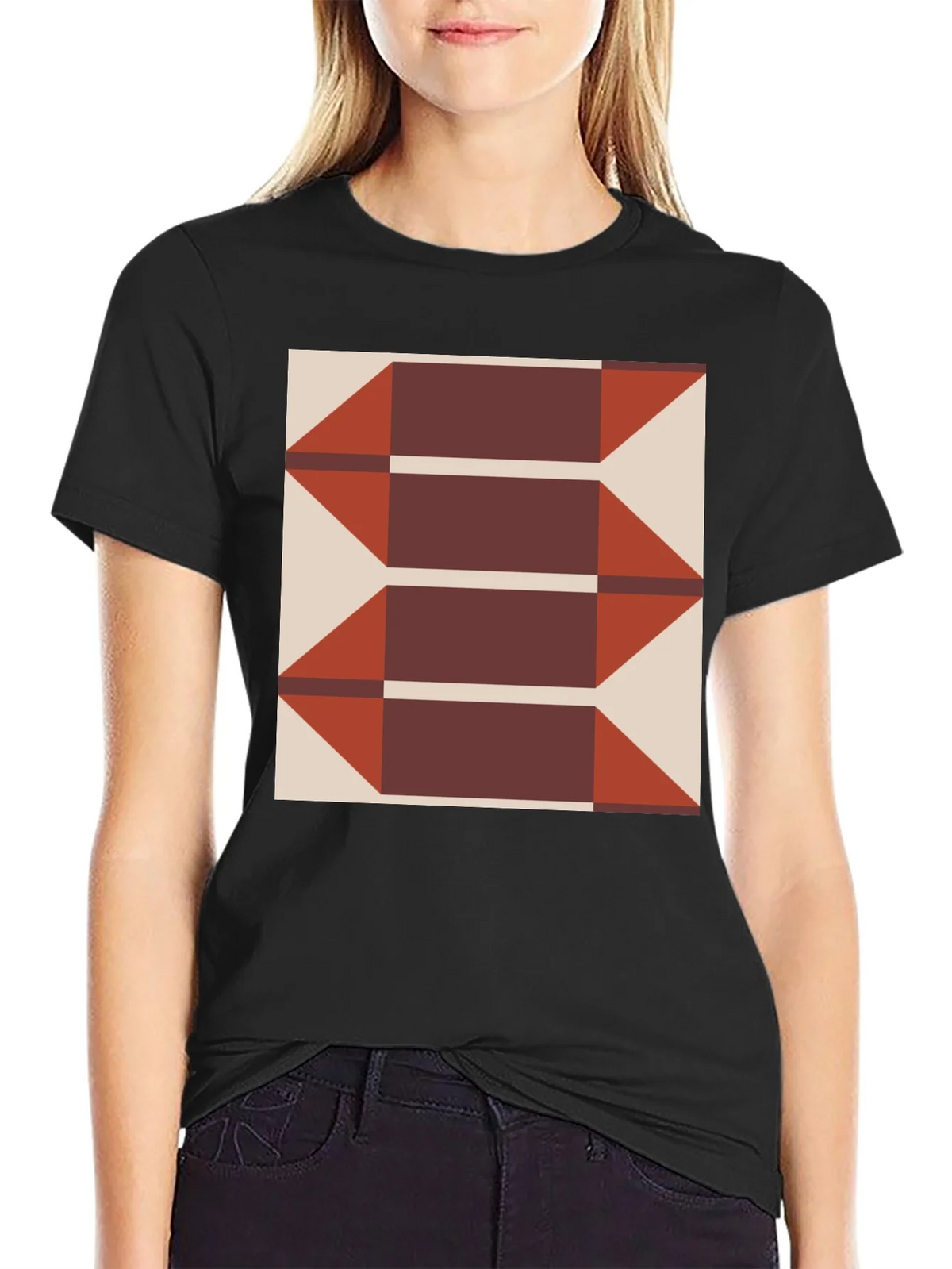 Geometric Arrows Graphic Tee - Modern Print T-Shirt product image 2