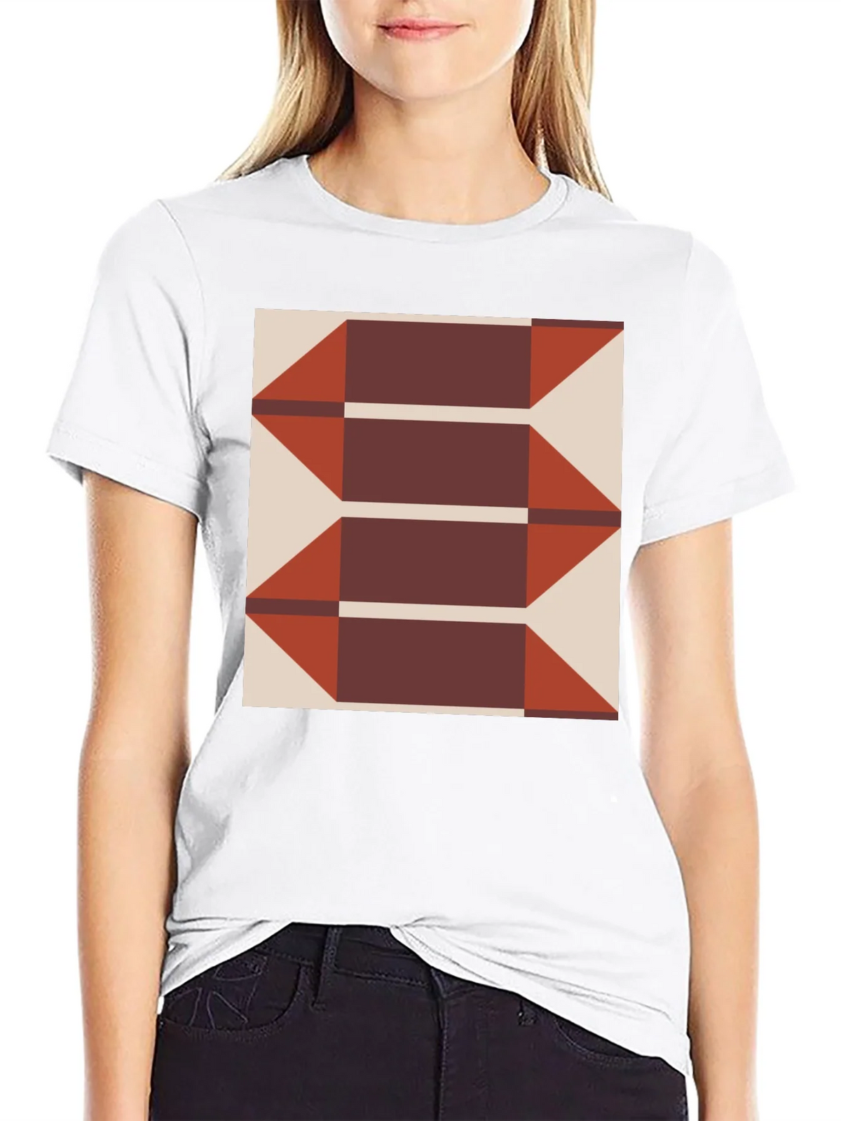 Geometric Arrows Graphic Tee - Modern Print T-Shirt product image 8