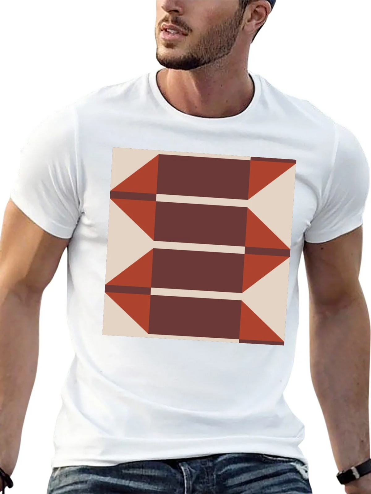 Geometric Arrows Graphic Tee - Modern Print T-Shirt product image 12