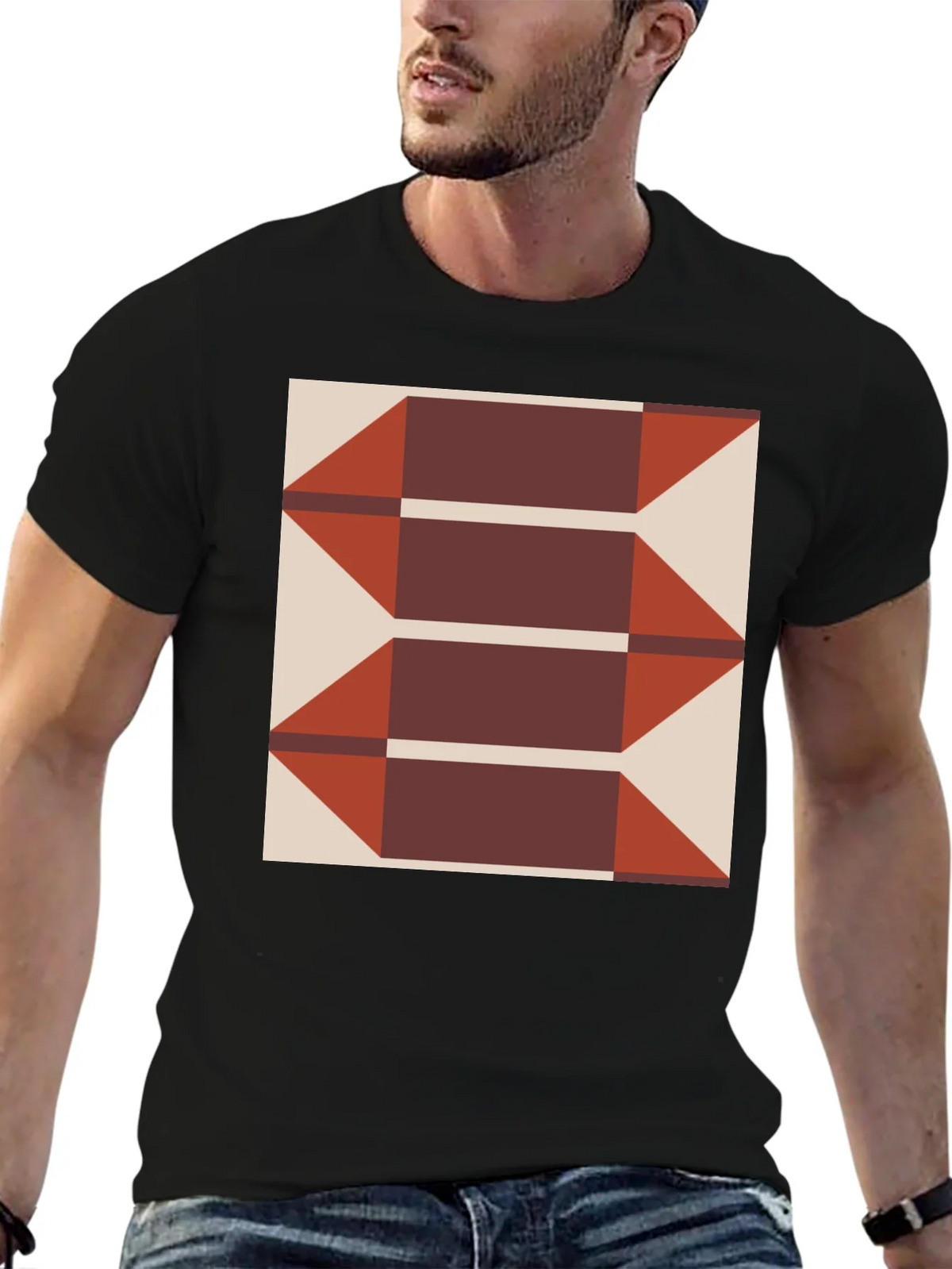 Geometric Arrows Graphic Tee - Modern Print T-Shirt product image 6