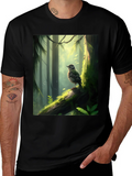 Forest Bird Graphic Tee - Nature Inspired T-Shirt product image 1