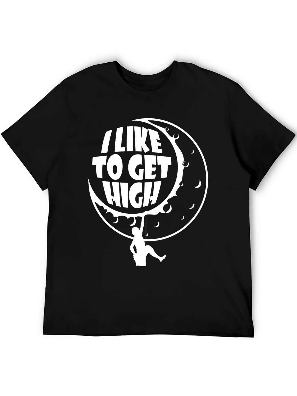 I Like To Get High Climbing Black T-Shirt product image 3