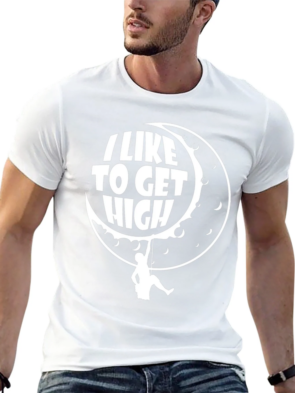 I Like To Get High Climbing Black T-Shirt product image 9