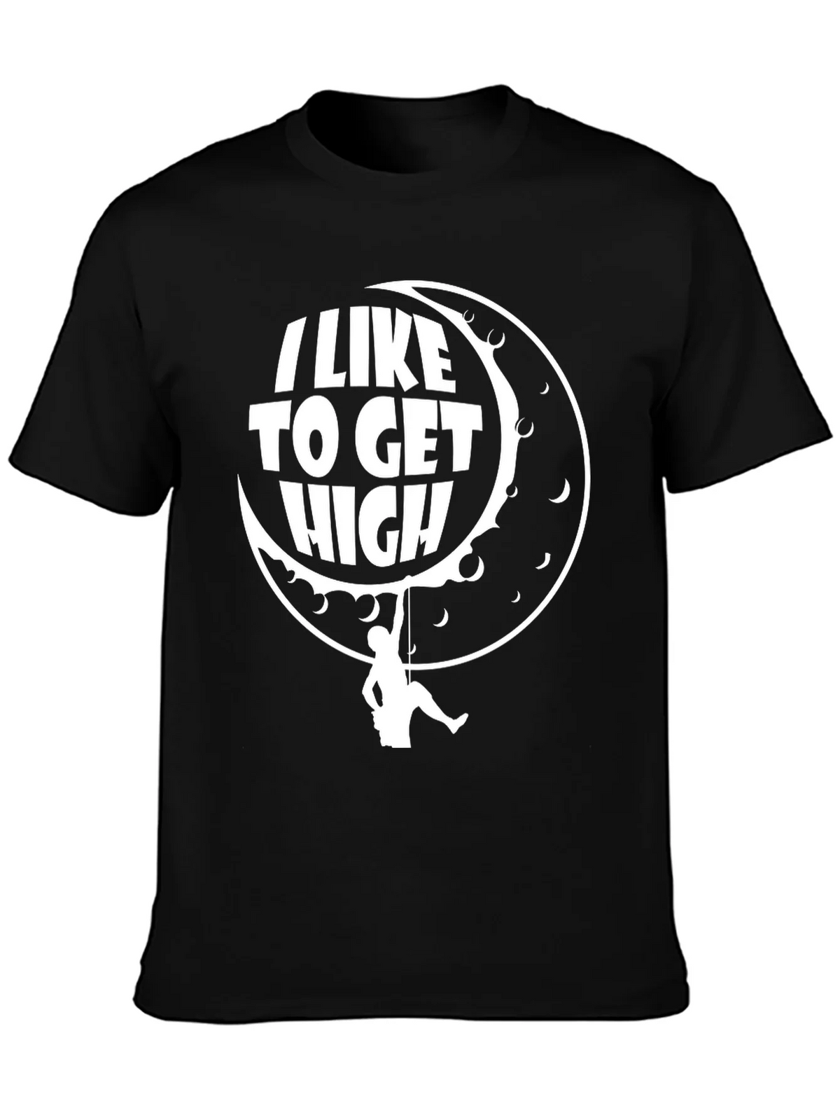 I Like To Get High Climbing Black T-Shirt product image 2