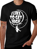 I Like To Get High Climbing Black T-Shirt product image 1