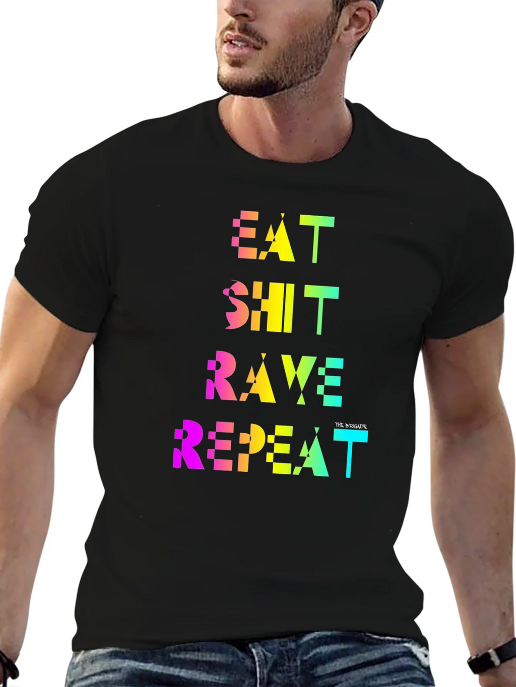Eat Shit Rave Repeat Rainbow Tee product image 2