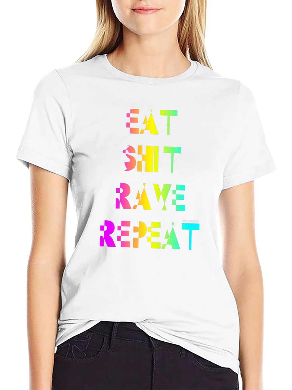Eat Shit Rave Repeat Rainbow Tee product image 3