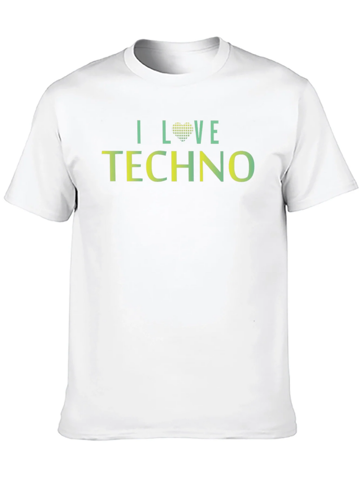 I Love Techno Graphic Tee - Unisex Black T-Shirt product image 7