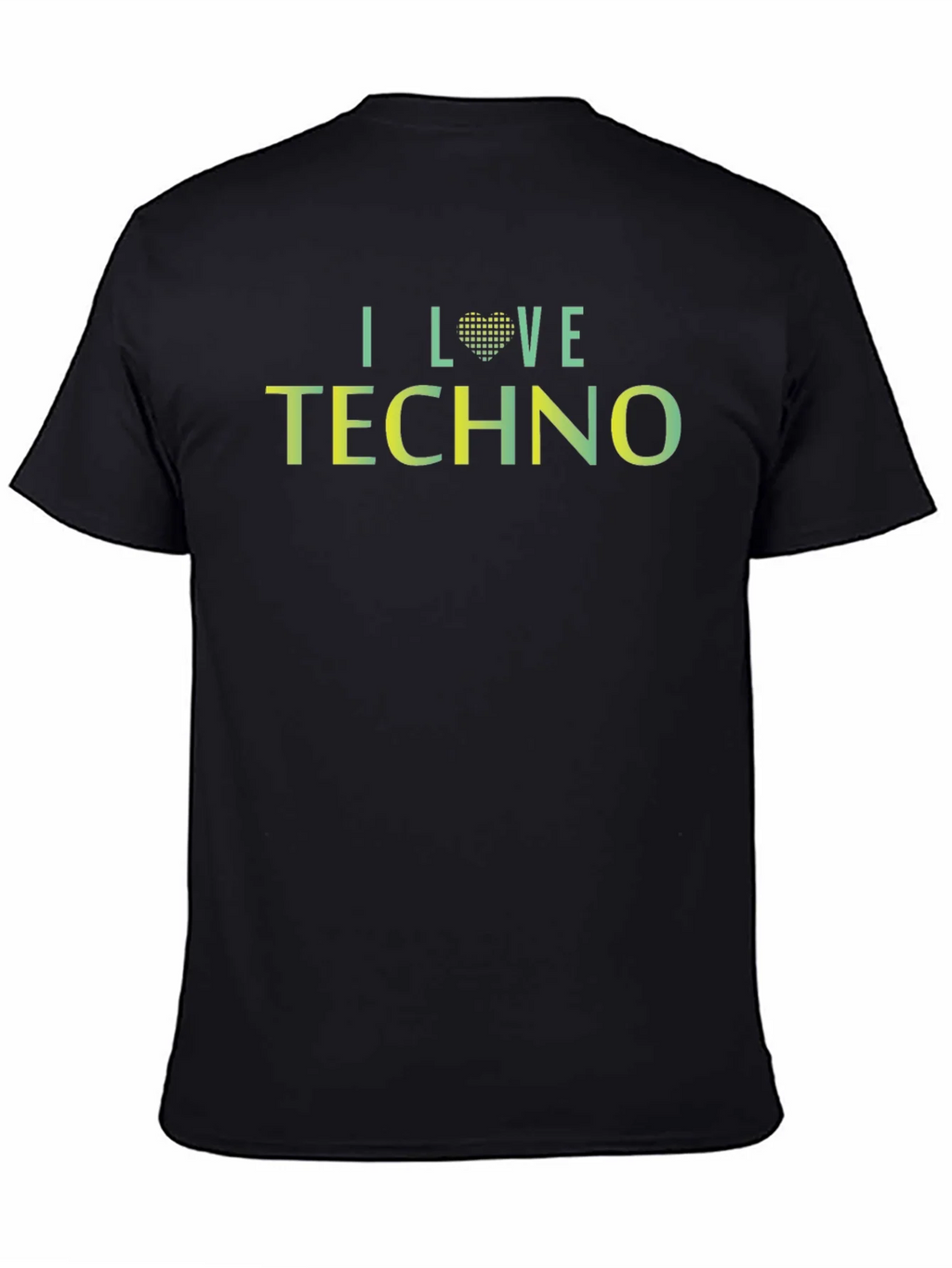 I Love Techno Graphic Tee - Unisex Black T-Shirt product image 4