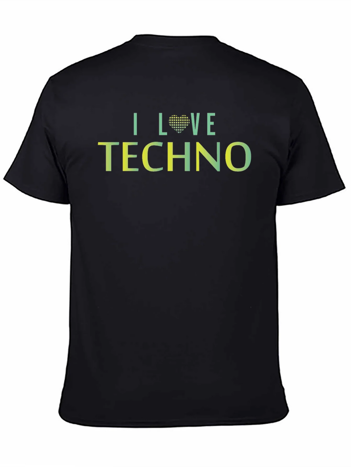 I Love Techno Graphic Tee - Unisex Black T-Shirt product image 4