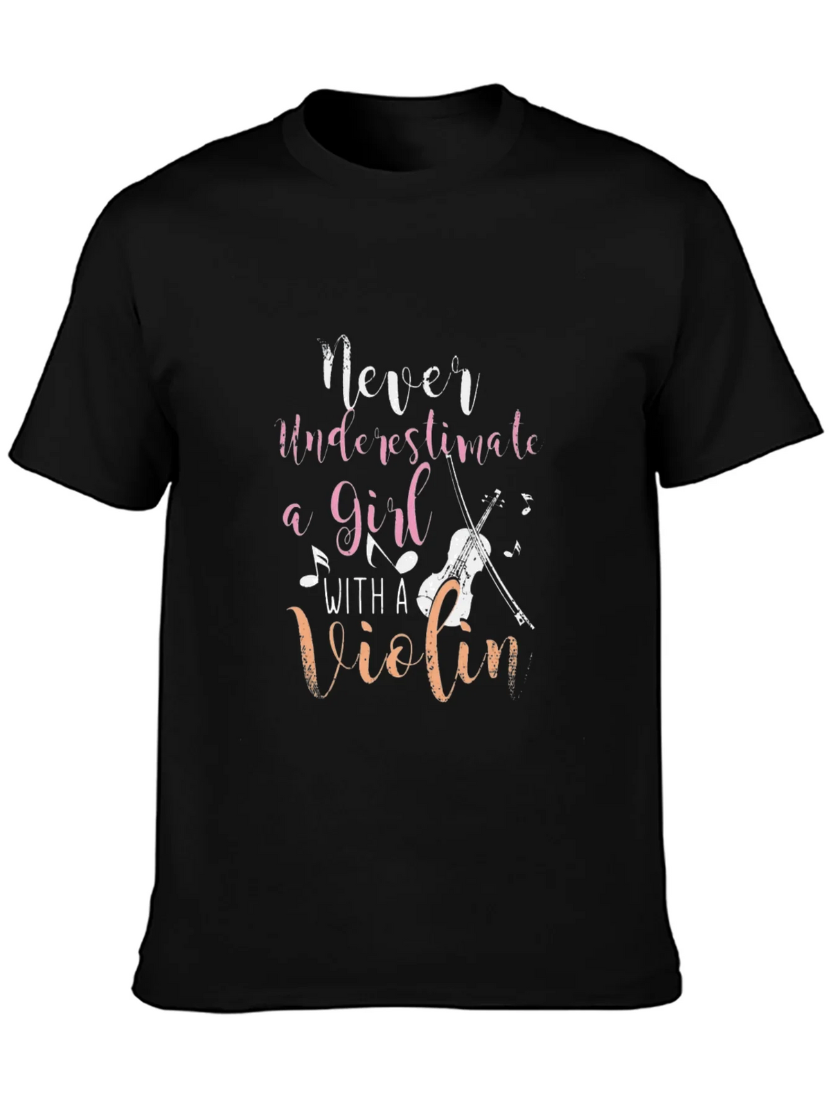Never Underestimate Girl with a Violin Tee product image 3