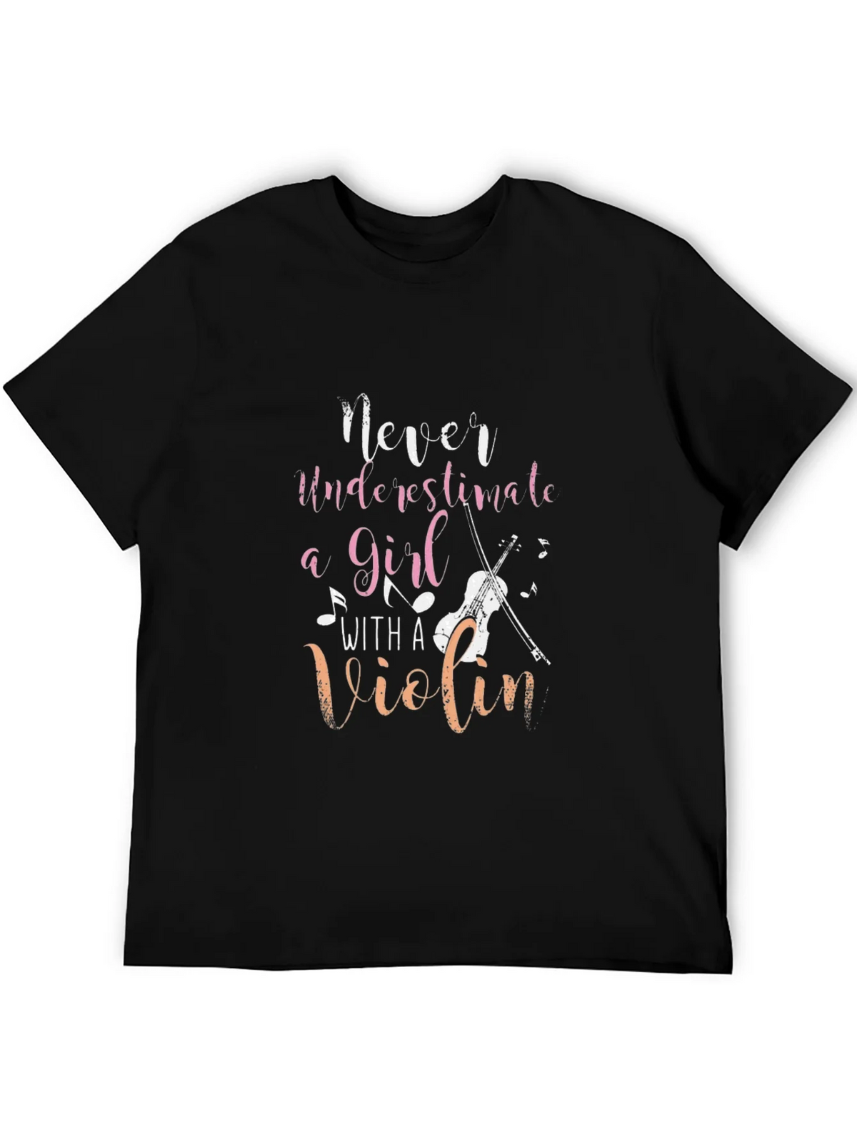 Never Underestimate Girl with a Violin Tee product image 4