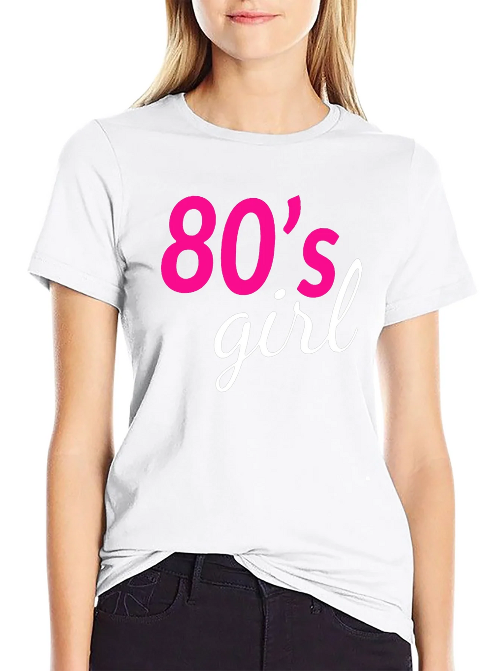 80s Girl Retro Graphic Tee - Black product image 8