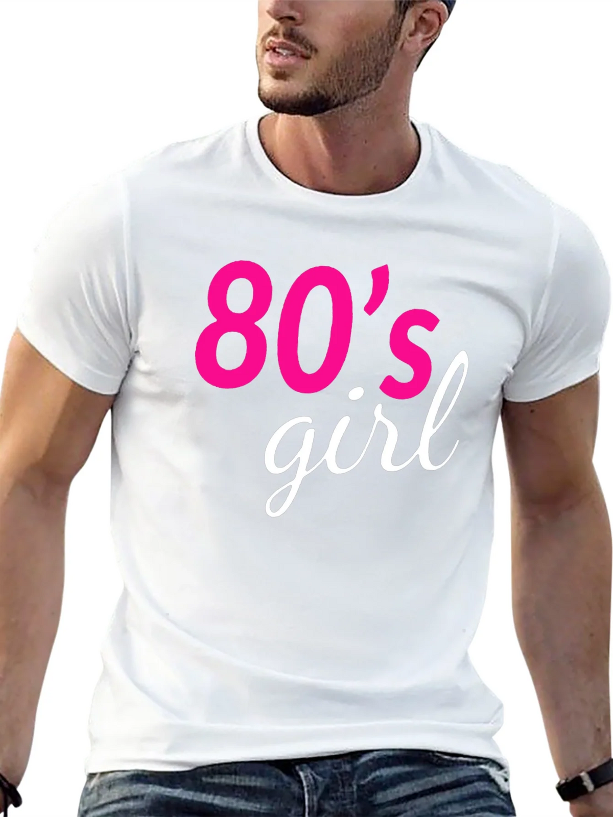 80s Girl Retro Graphic Tee - Black product image 12
