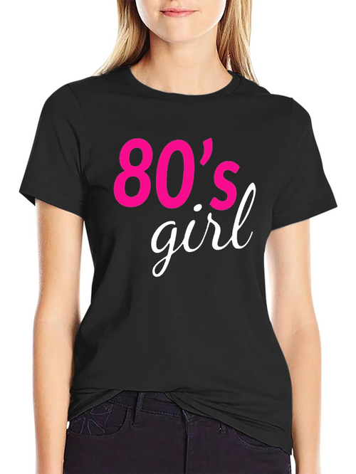 80s Girl Retro Graphic Tee - Black product image 2