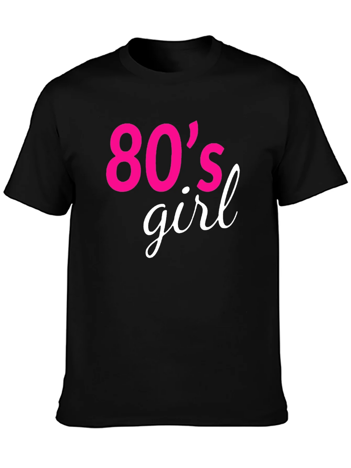 80s Girl Retro Graphic Tee - Black product image 3