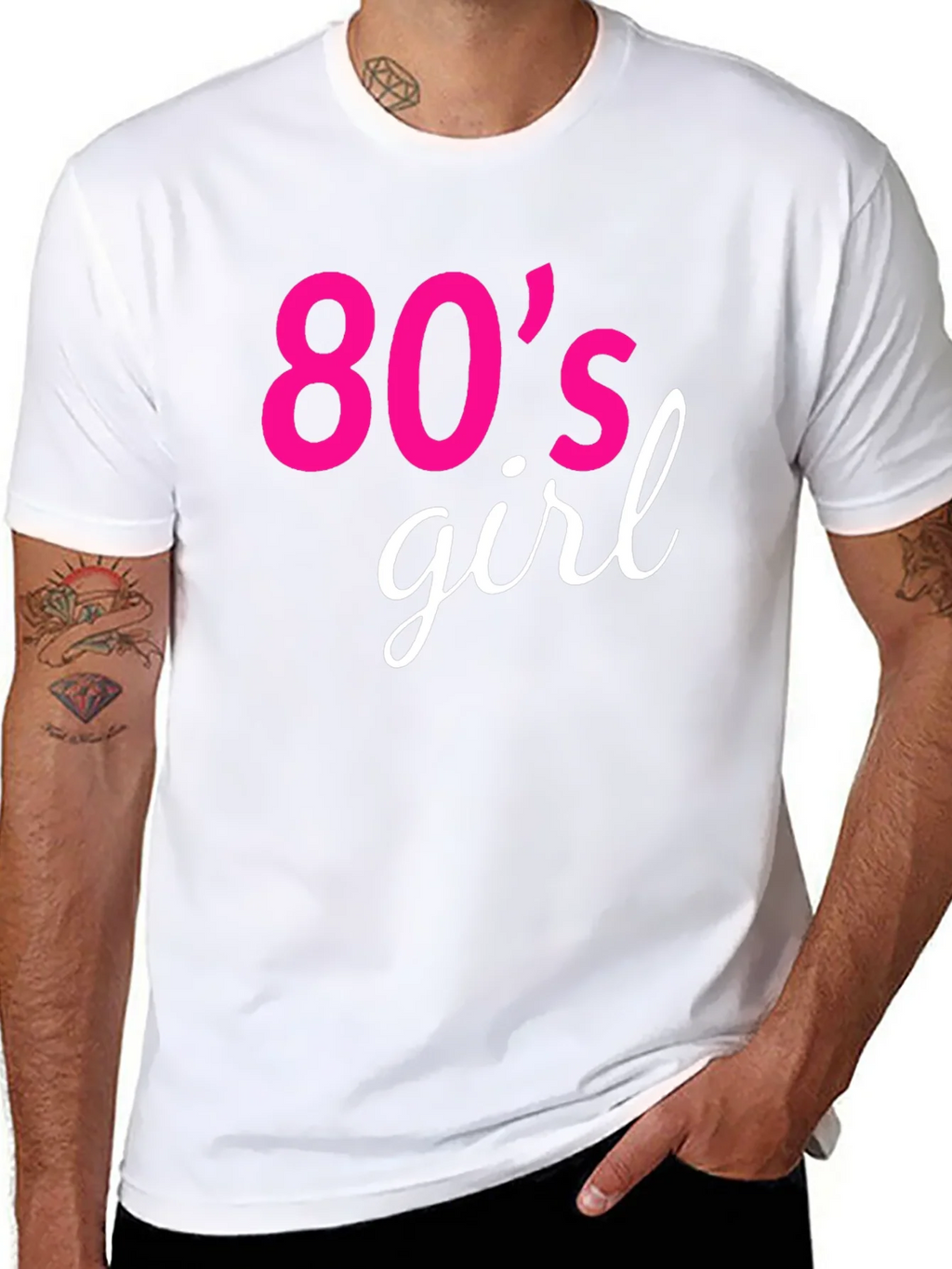 80s Girl Retro Graphic Tee - Black product image 7
