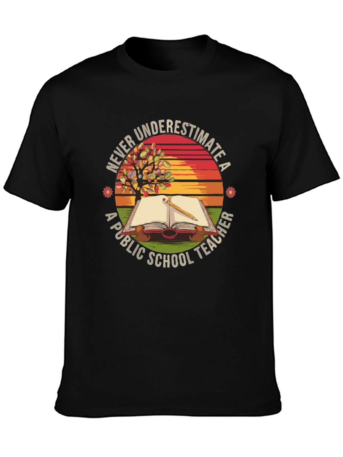 Never Underestimate a Public School Teacher T-Shirt product image 3