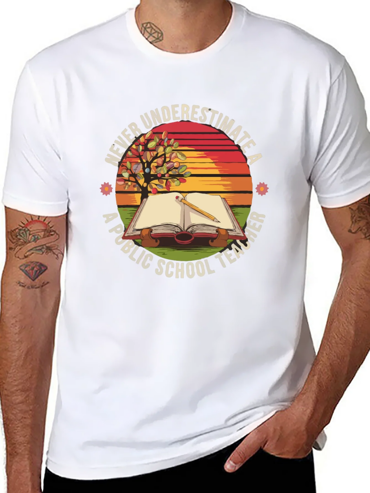 Never Underestimate a Public School Teacher T-Shirt product image 6