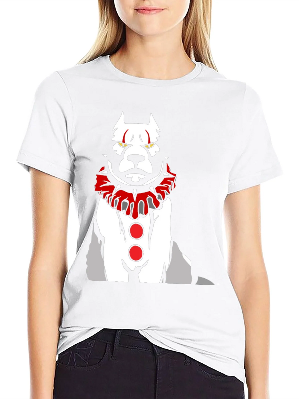 Scary Clown Dog Graphic T-Shirt product image 8