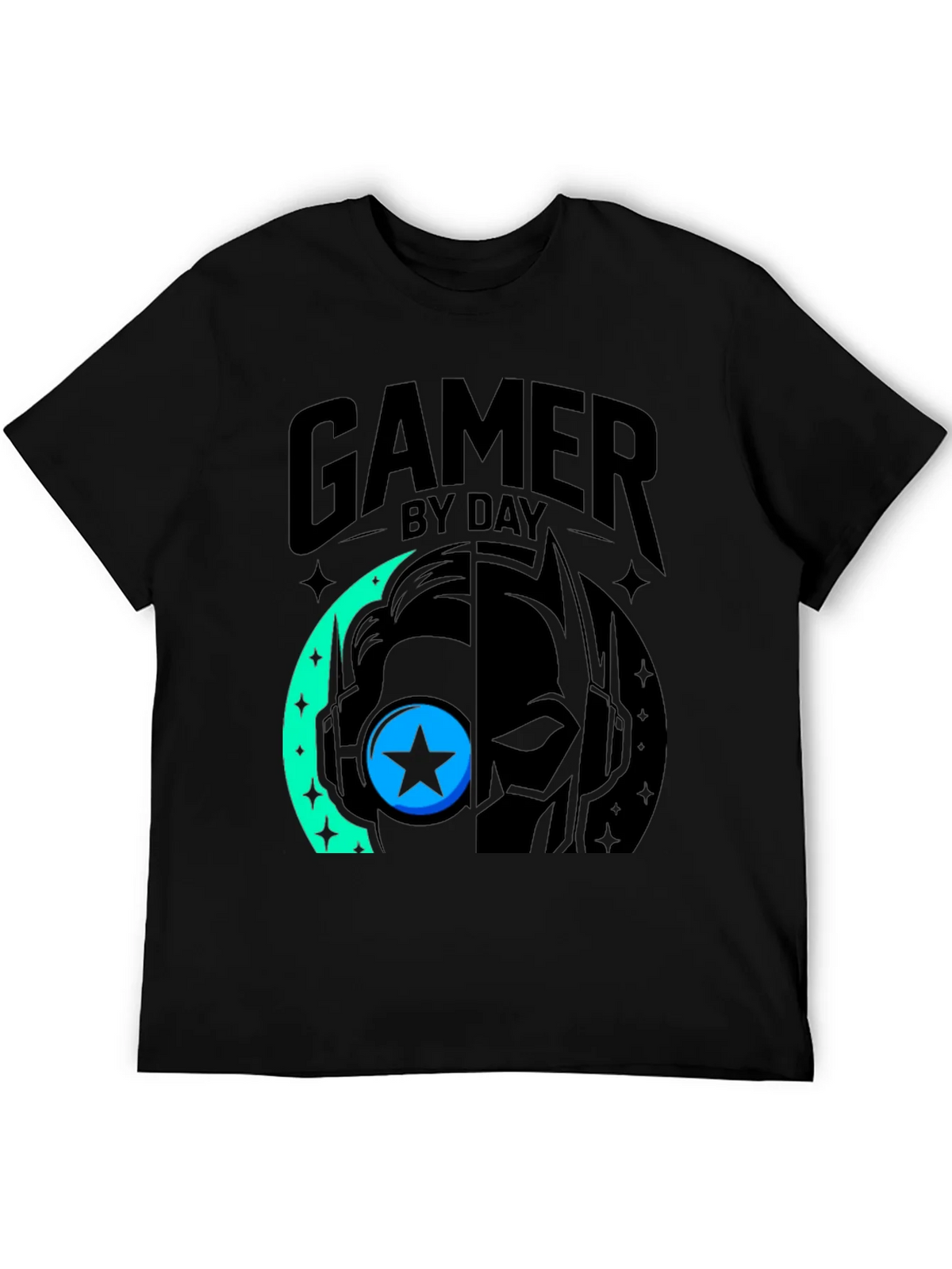 Gamer By Day Black Graphic Tee product image 4