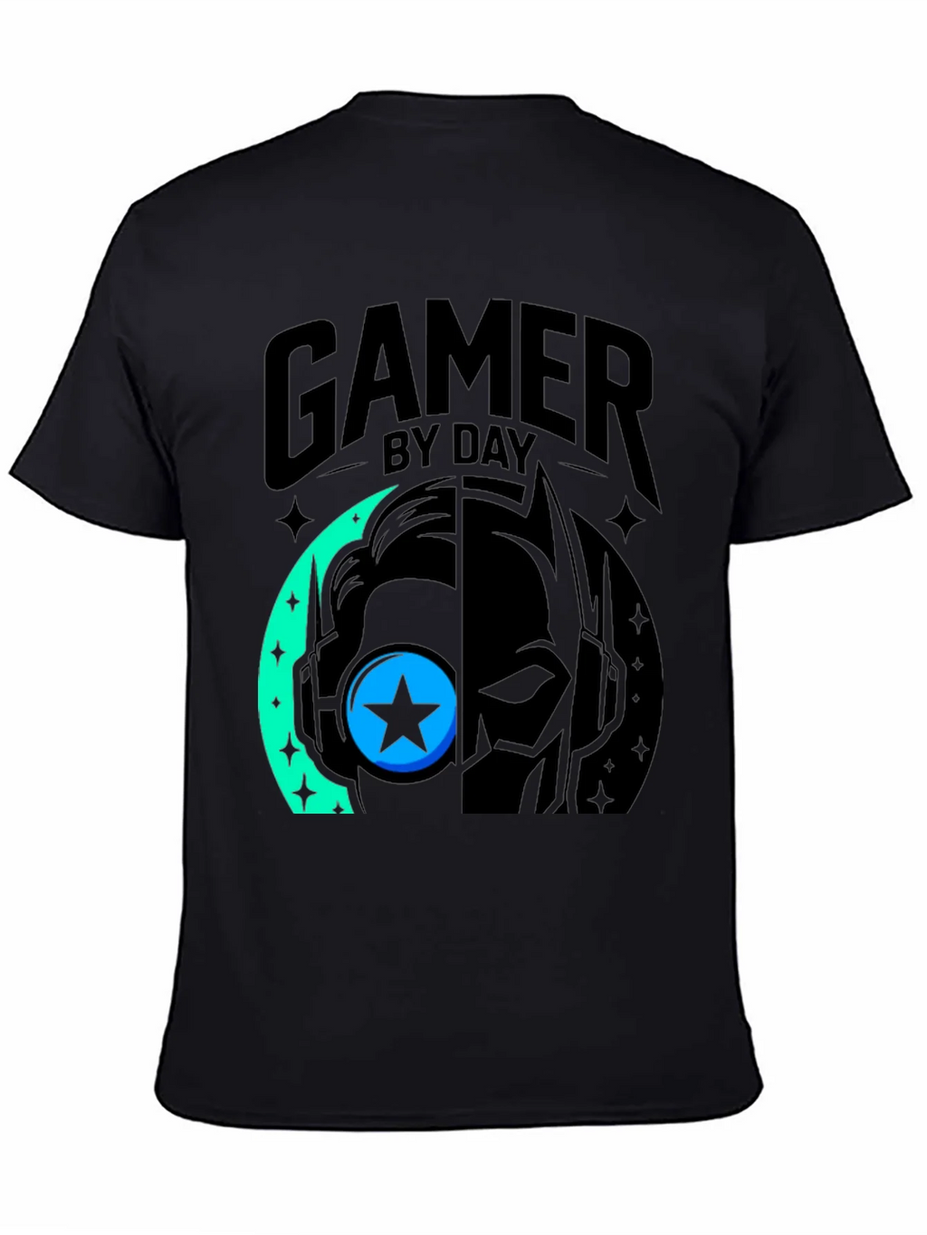 Gamer By Day Black Graphic Tee product image 3