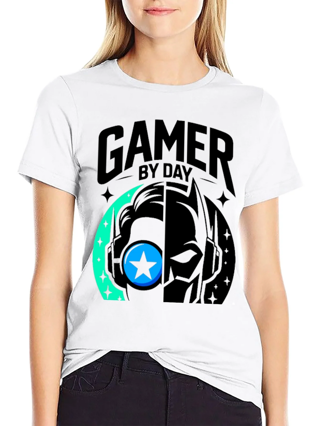 Gamer By Day Black Graphic Tee product image 6