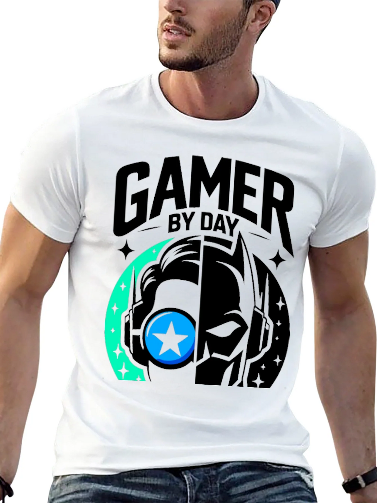 Gamer By Day Black Graphic Tee product image 10