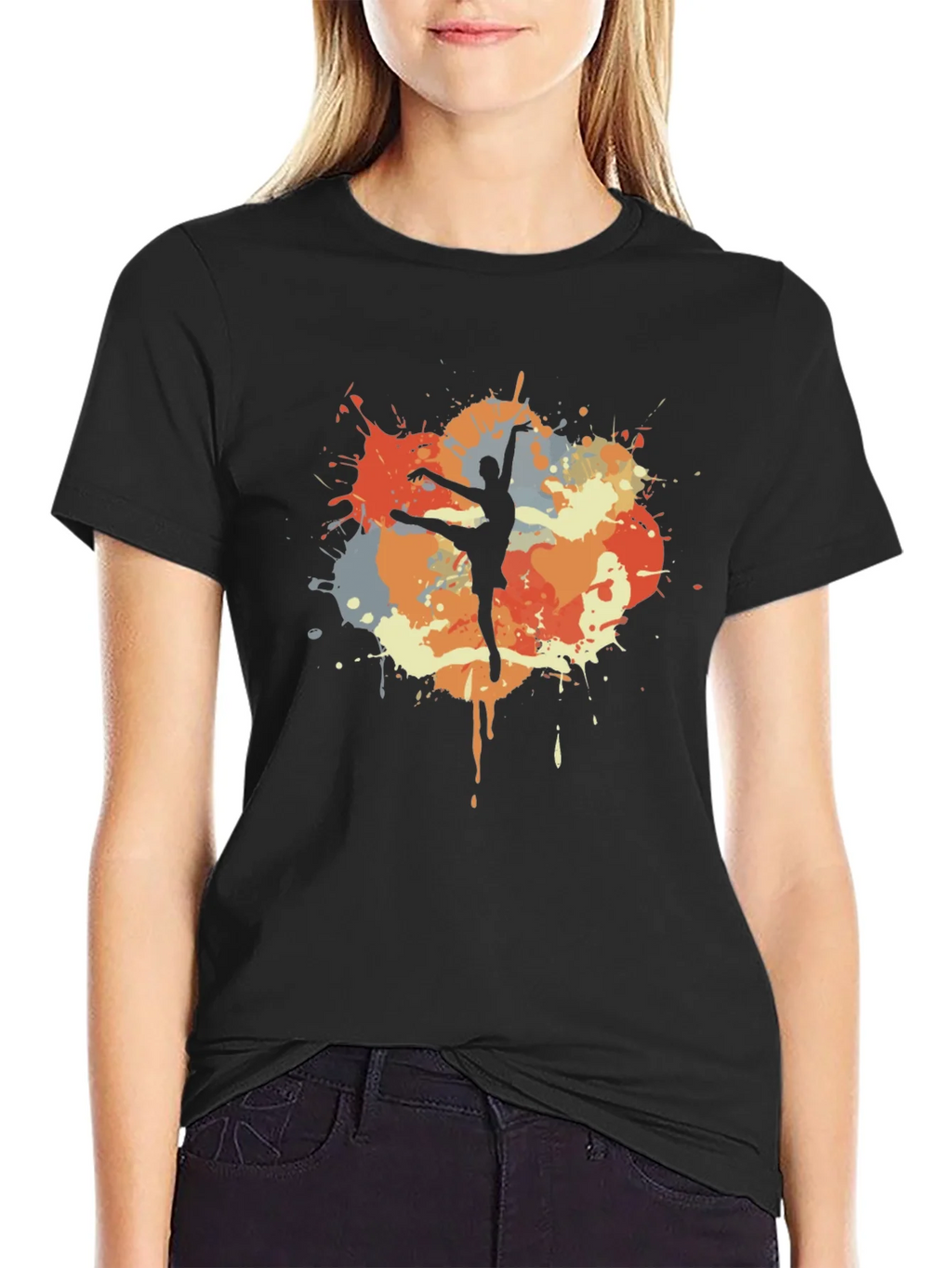 Ballet Dancer T-Shirt - Artistic Splash Design product image 2