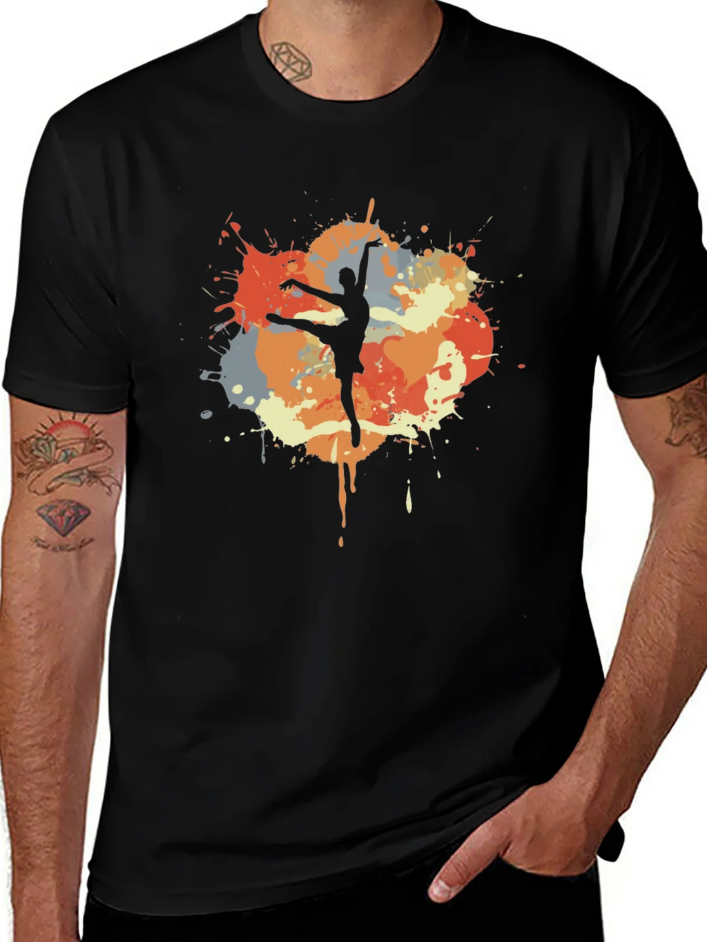 Ballet Dancer T-Shirt - Artistic Splash Design product image 1