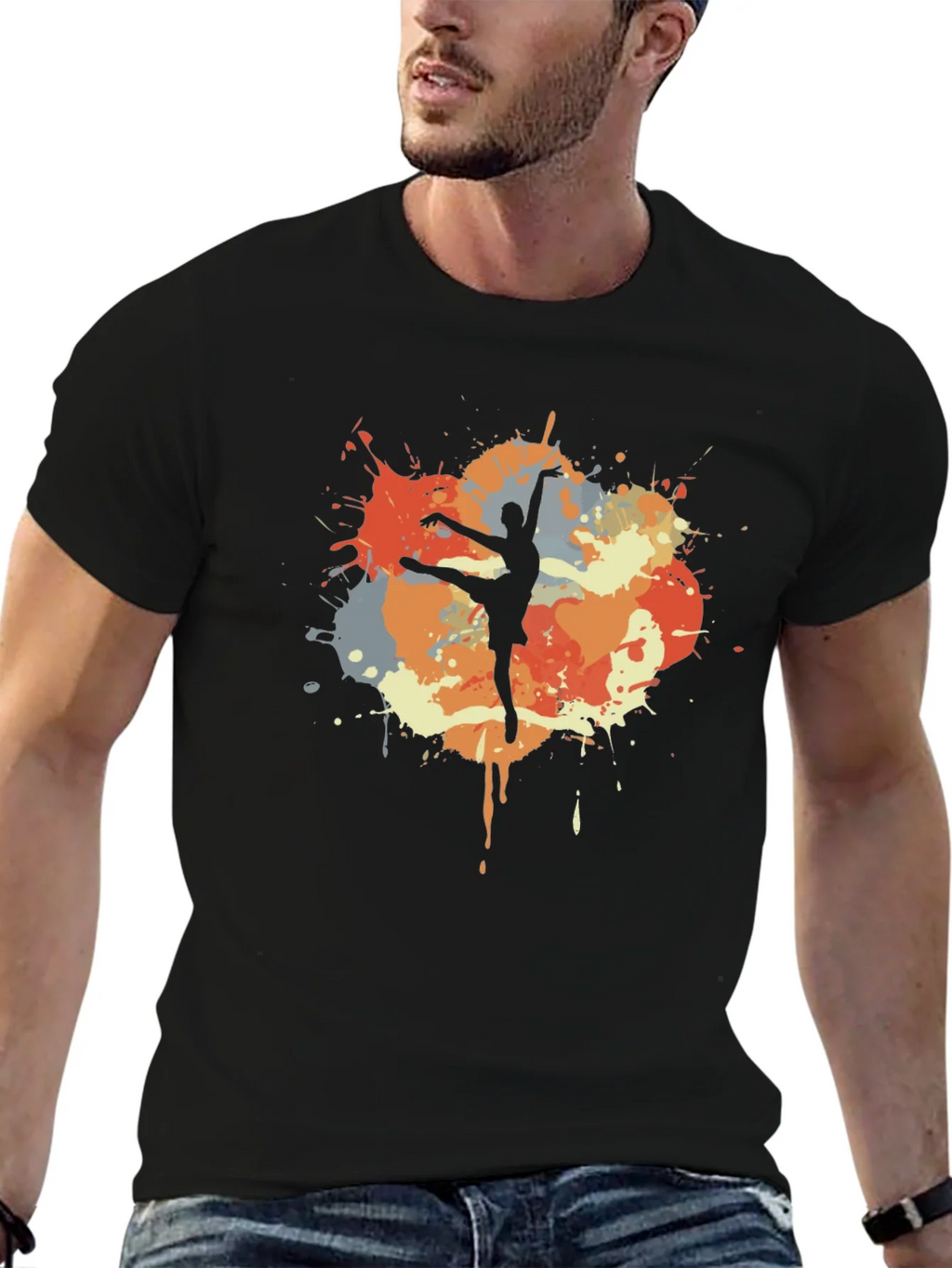 Ballet Dancer T-Shirt - Artistic Splash Design product image 6