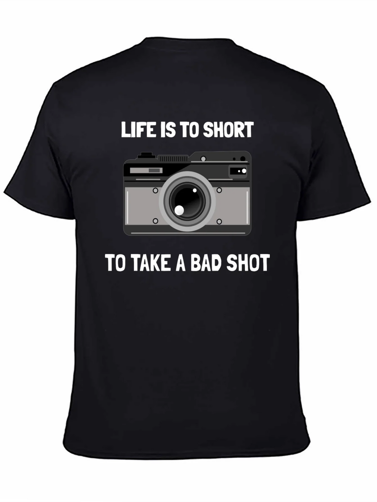 Lifes Too Short Camera T-Shirt - Photography Gift product image 2