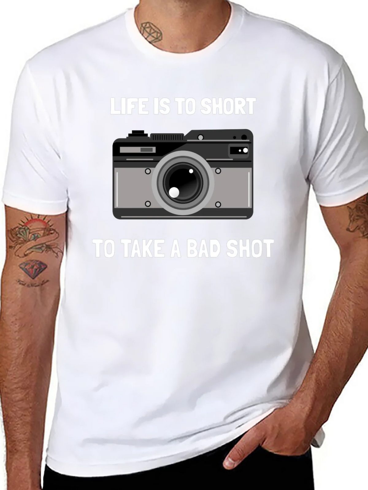 Lifes Too Short Camera T-Shirt - Photography Gift product image 4