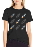 Spark Plug Pattern Black T-Shirt product image 1